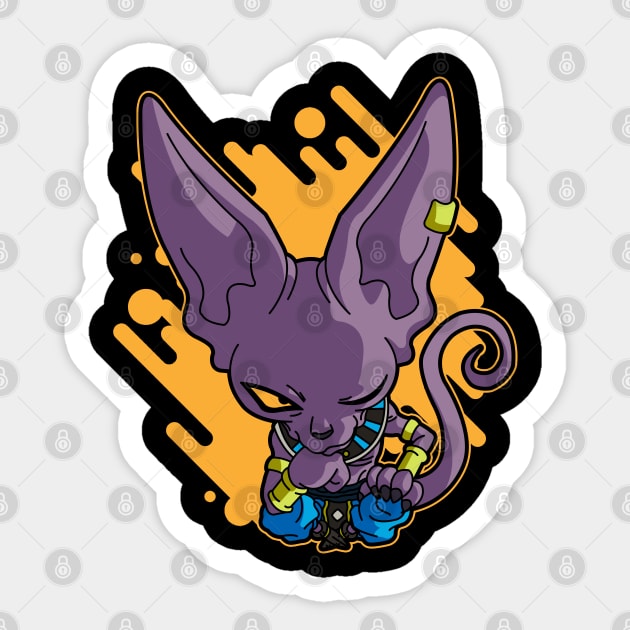 Beerus Sama Sticker by WarGreymonZero